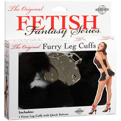 Fetish Fantasy - Furry Leg Cuffs - Fußschellen black