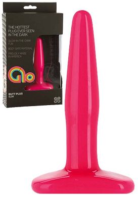 12 x 2,3 cm Doc Johnson GLO Butt Plug slim pink