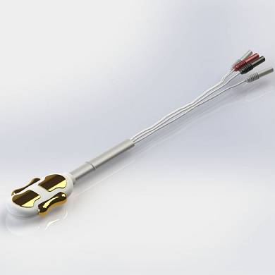 Vaginalsonde, goldbeschichtet (nickelfrei) + Kontakt-Gel. Für TENS EMS Geräte