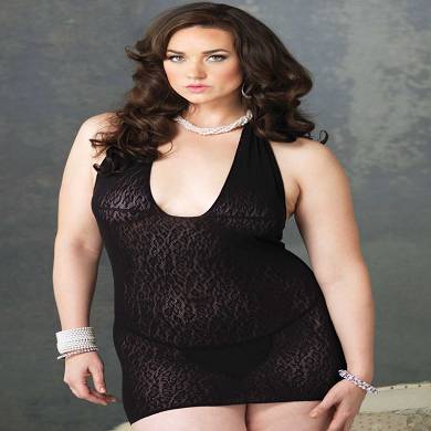 Neckholderkleid mit Leopardendruck-Queensize