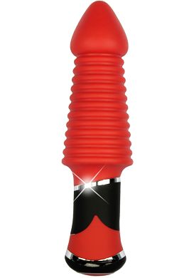 11 x 4,6 cm Butt Plus Silikon Butt Plug rot/schwarz