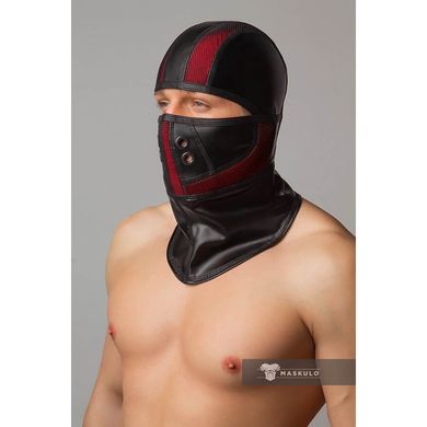 MASKULO - Armored Color Under Fetish Balaclava - Red/Black - Gr.OS