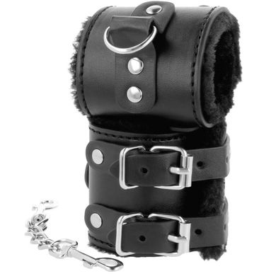 Darkness Wrist Restraints with Fur black
