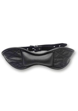 Leder Mundknebelkissen weich schwarz S-L