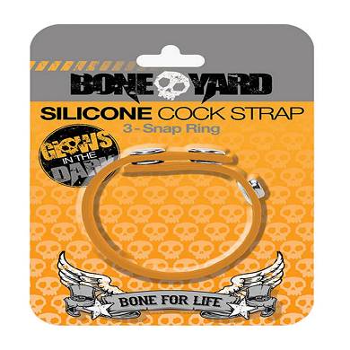 Bone Yard Silicone Cock Strap Yellow Glow