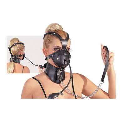 Leder Kopfmaske