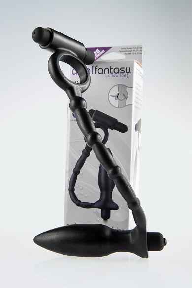 Anal Fantasy Anal-Dildo mit Vibrator-Penisring