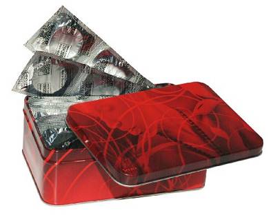 Secura transparente Kondome in diskreter Dose. 50 Kondome