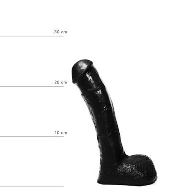 Realistischer Dildo 23 cm in Schwarz