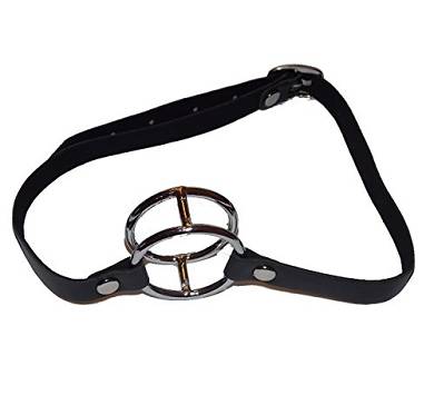 Double Metal Ring Gag / Open Mouth Gags. Mundknebel Fetish Fantasy Bondage Sm BDSM Sexspie