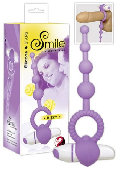Smile Dizzy Purple Vibrator Ring und Analkugelstrang