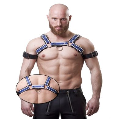 xleathers deluxe Harness 3 farbig blau