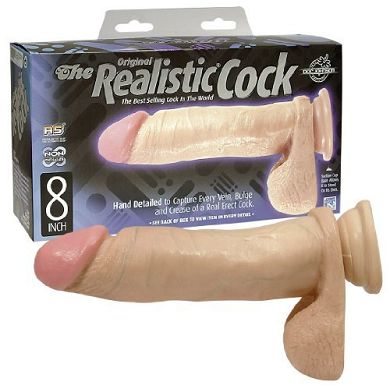 Doc Johnson Realistic Cock 8". 1er Pack (1 X 1 Stück)