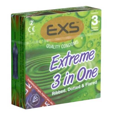EXS Probierpackung 3-in-1 Extreme - 3 extrem stimulierende Kondome