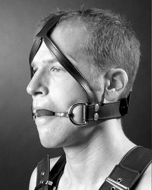HardcoreDeLuxe ? Leder Gesichtsharness mit Mundknebel