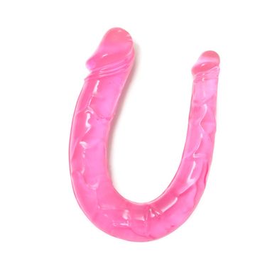 Double Dildo in rosa transparent anal und vaginal Doppeldildo Penetration Dong Massager