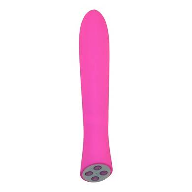 Vibrator aus Silikon Bowi mit Geruscherkennung, in Pink
