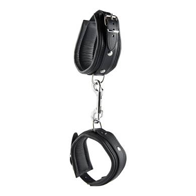 Fufesseln aus Leder in Schwarz