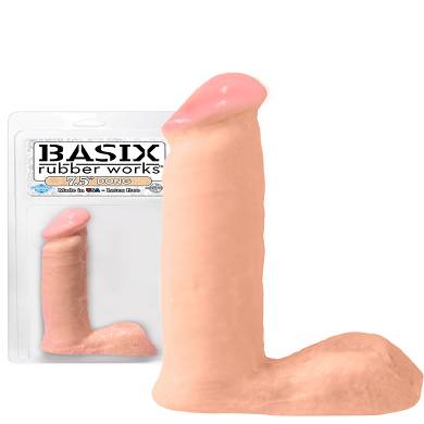 Basix 7.5 inch Dong Flesh with Balls