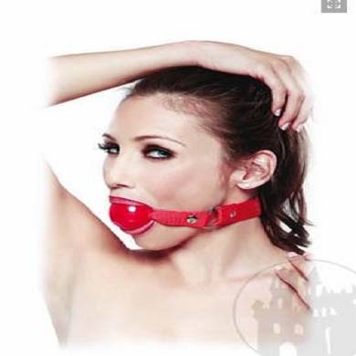 Ballknebel mit Hylonband - rot