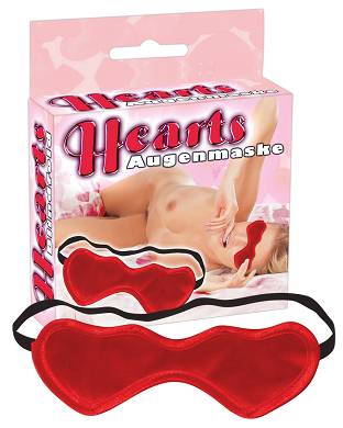 Rote Hearts Augenmaske