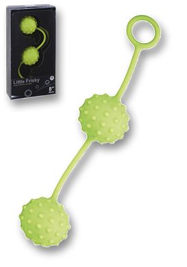 Liebeskugeln Silikon genoppt - Little Frisky Love Balls green