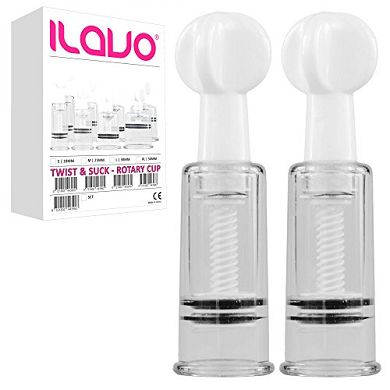 ILAVO® - Schraub & Saug Twist & Suck - 2er Set - S-M-L-XL - Nippelsauger Nippe
