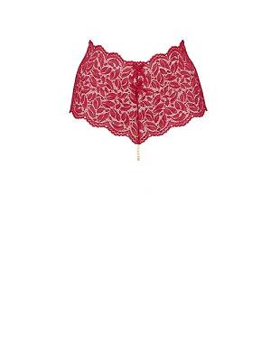 CULOTTE Perlenstring im Panty-Stil, einreihig rot