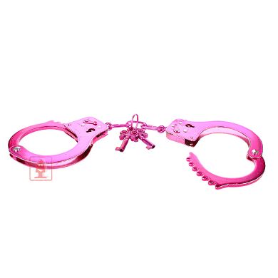 Handschellen in Pink metallic