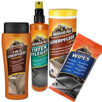 Armorall Scheibenreinigungstcher Lederpflege 3in1 Tcher Tiefenpflege Set matt
