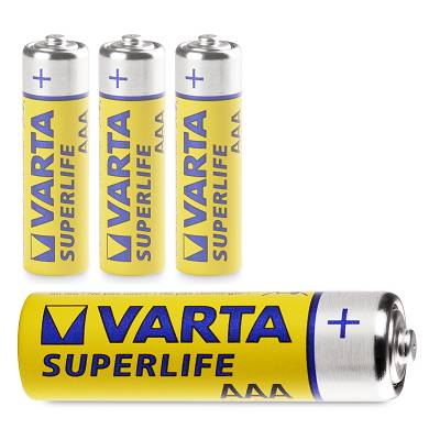 4 x Varta AAA SuperLife Micro LR03 Batterie - 1200mAh 1,5V Super Life - 4 Stück