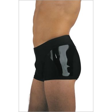 Stretch-Shorts mit Latexeinsatz