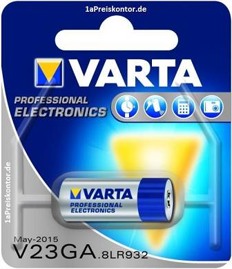 Batterie V23GA Varta Alkaline 12V Blister A23 MN21 23A MN21 23GA 8LR932 MHD_2018