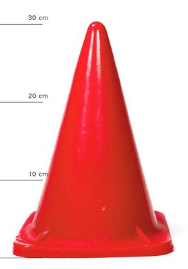 30 x 18 cm X-MAN Verkehrskegel Dildo rot