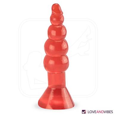 Roter Analplug Jelly Rocket
