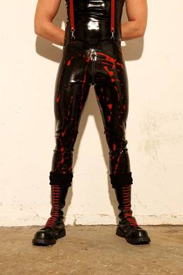 bleachers-jeans-rotschwarz