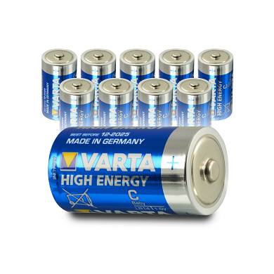 10 x Varta High Energy LR14 LR 14 Baby Zelle C 1,5V MN1400 Alkaline 10 Stk