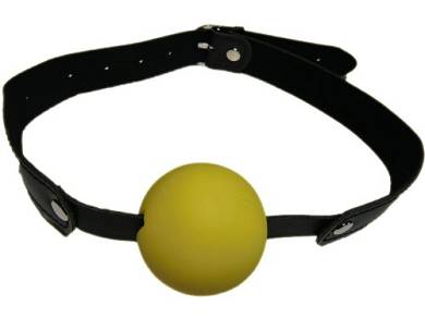 Ballknebel gelb Knebel [ Ball-Gag Ballgag Bondage Ball-Mund-Knebel ]