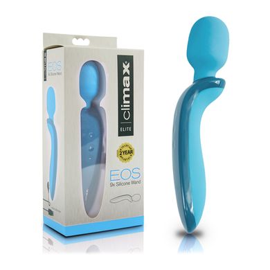 21,6 x 3,8 cm Climax Elite EOS Rechargeable Silicone Wand blue