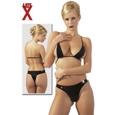 Latex Damen Rio-Slip schwarz Gr.S-L