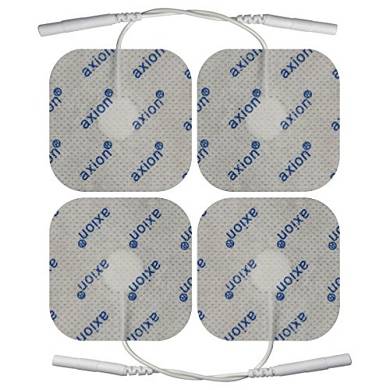 Premium Silber-Karbon Elektroden / Pads für TENS EMS Reizstromgerät. 4 Stüc