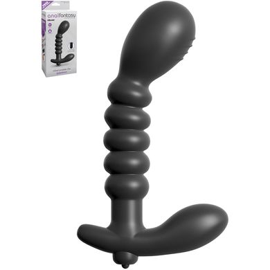 15 x 2,5 - 3,5 cm Anal Fantasy - Ribbed Prostate Vibe black