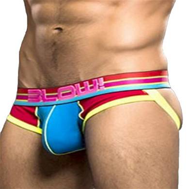 Andrew Christian Blow! Bubble Butt Jock w/ Show-It Underwear Red/Blue