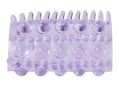 Cocksleeve Doo clear purple genoppt