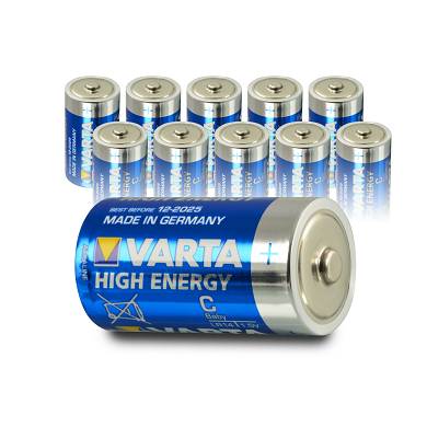 12 x Varta High Energy LR14 LR 14 Baby Zelle C 1,5V MN1400 Alkaline 12 Stk