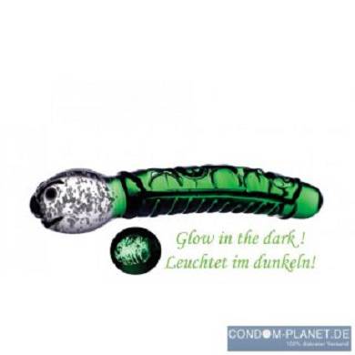 GLASSVIBRATIONS Glasdildo Turtle Lotti Glow in the dark
