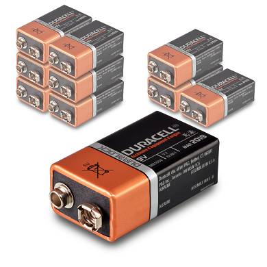 10x Duracell 9V Block OEM Batterie LR61 580 mAh MN1604 E-Block Alkaline 10 Stk