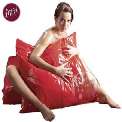 Lackkissenbezug rot