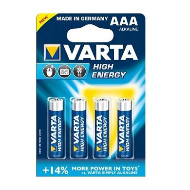 12x Varta Batterie High Energy AAA 1,5V Micro 4903 in Blister LR03 