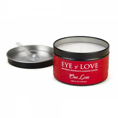 Eye Of Love - One Love Massagekerze - in Rot